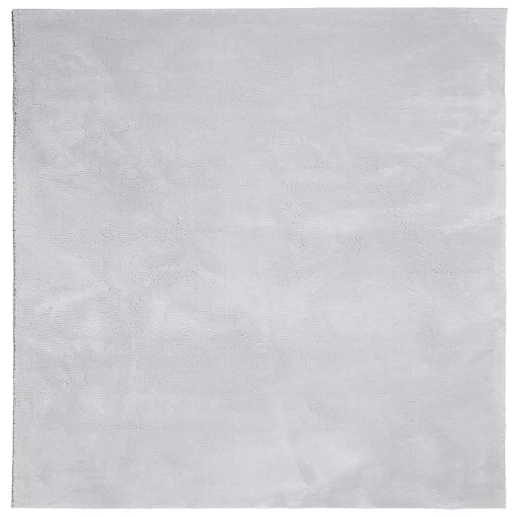 Tepih HUARTE kratkih vlakana mekani i perivi sivi 200x200 cm