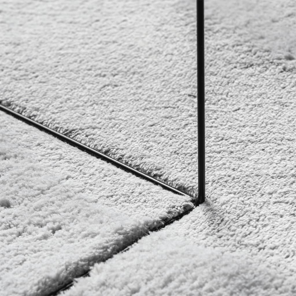 Tepih HUARTE kratkih vlakana mekani i perivi sivi Ø 120 cm