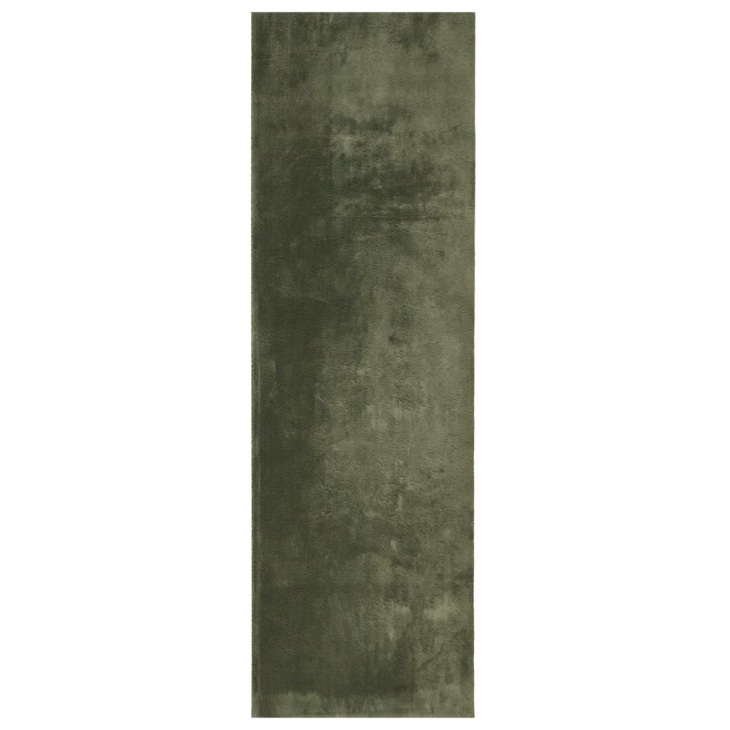 Tepih HUARTE kratkih vlakana mekani i perivi zeleni 80x250 cm