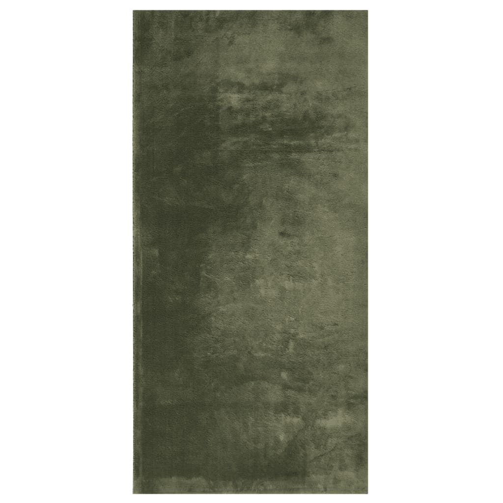 Tepih HUARTE kratkih vlakana mekani i perivi zeleni 100x200 cm
