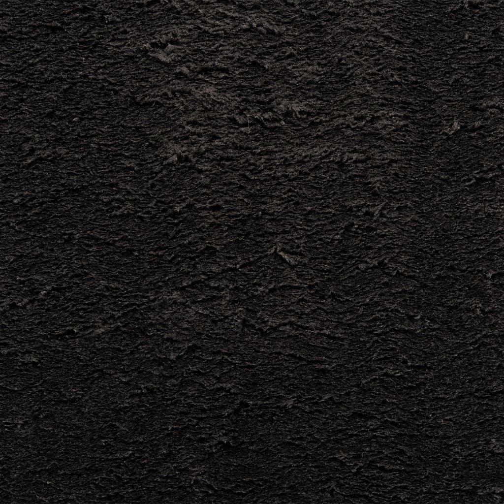 Tepih HUARTE kratkih vlakana mekani i perivi crni 60x110 cm