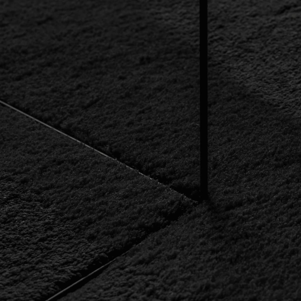 Tepih HUARTE kratkih vlakana mekani i perivi crni 200x200 cm