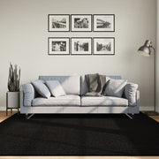 Tepih HUARTE kratkih vlakana mekani i perivi crni 200x200 cm