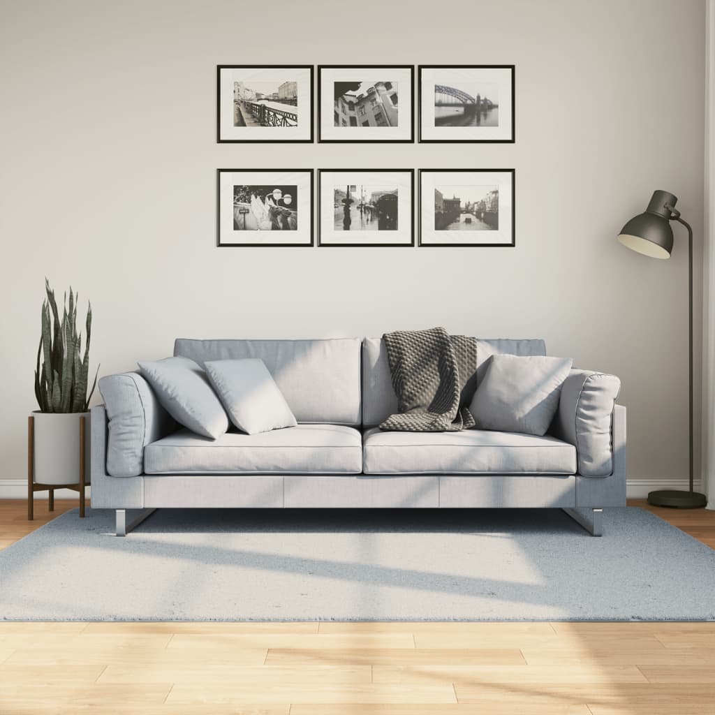 Tepih HUARTE kratkih vlakana mekani i perivi plavi 140x200 cm