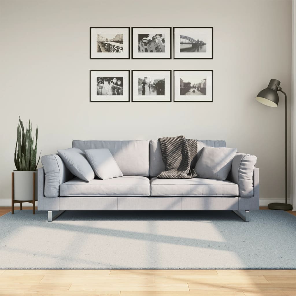 Tepih HUARTE kratkih vlakana mekani i perivi plavi 160 x 230 cm