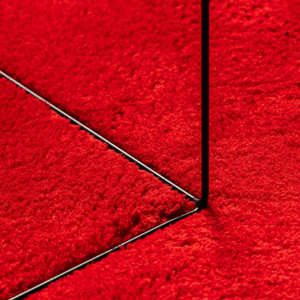 Tepih HUARTE kratkih vlakana mekani i perivi crveni 140x200 cm