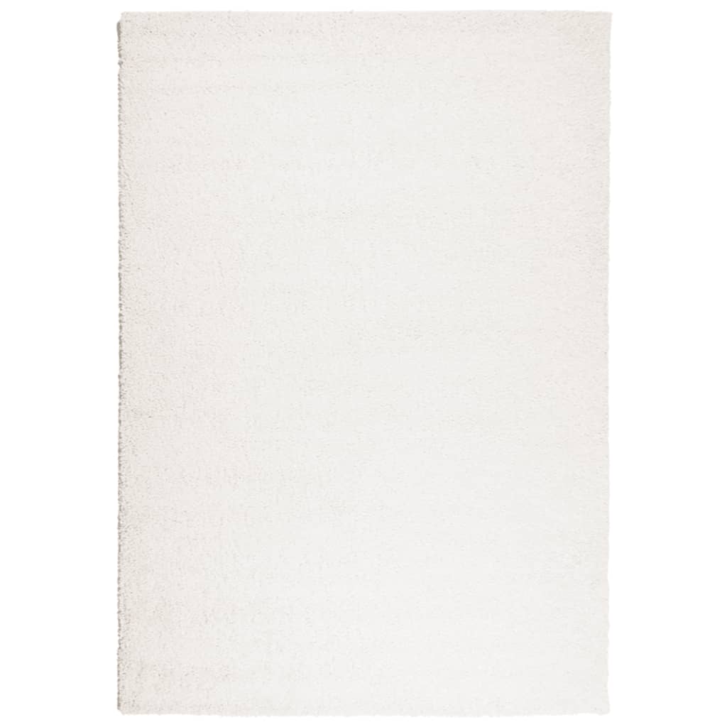 Čupavi tepih PAMPLONA visoka vlakna moderni krem 160 x 230 cm
