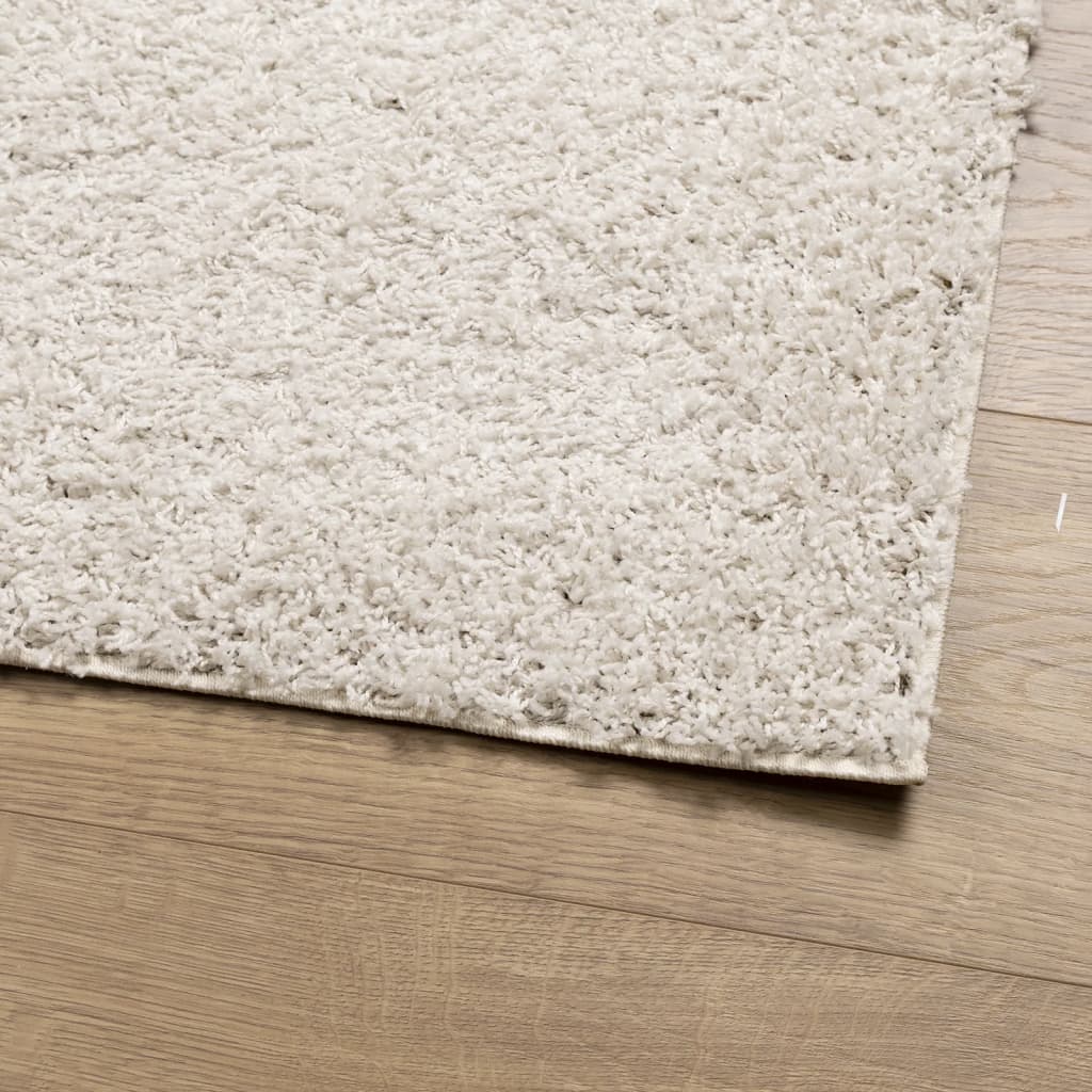 Čupavi tepih PAMPLONA visoka vlakna moderni krem 160 x 230 cm