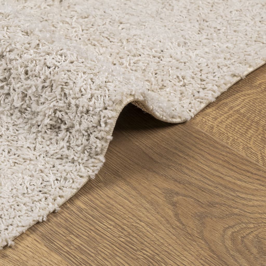 Čupavi tepih PAMPLONA visoka vlakna moderni krem 160 x 230 cm
