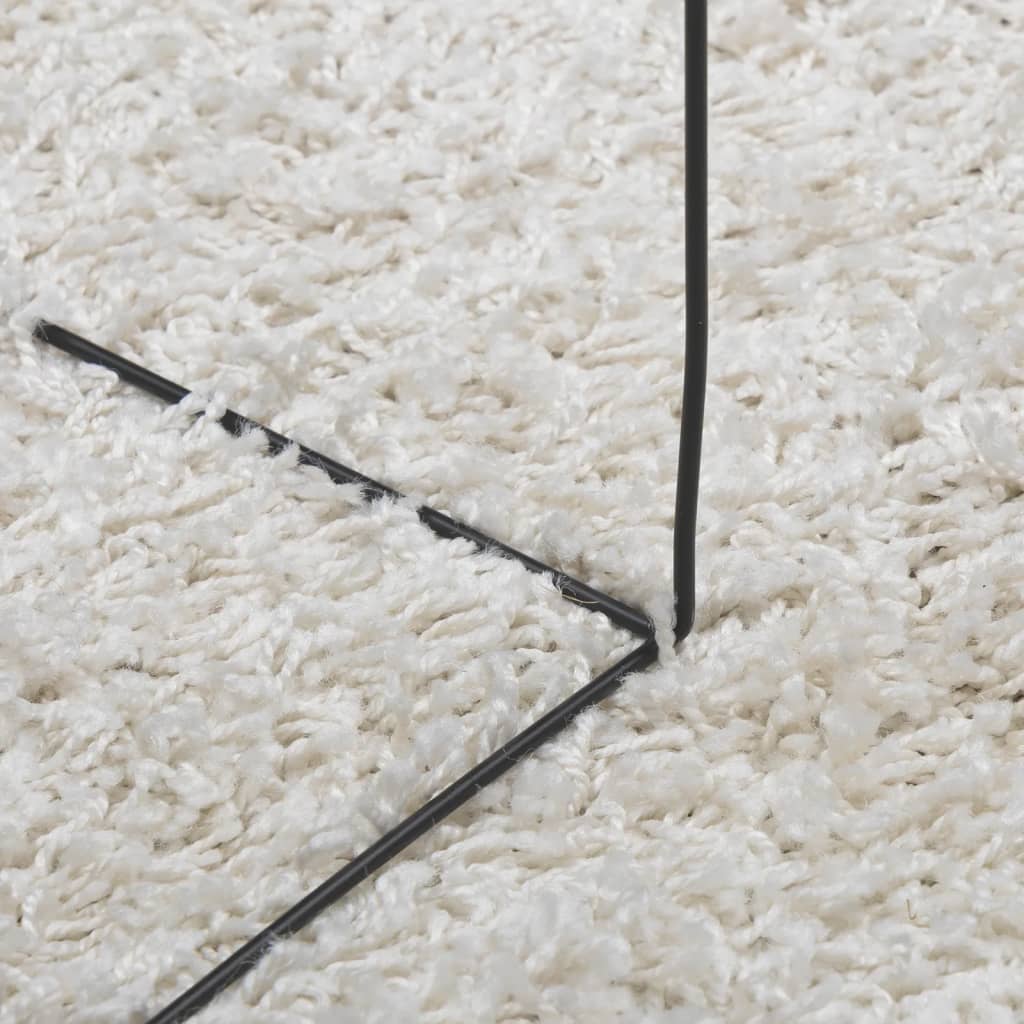 Čupavi tepih PAMPLONA visoka vlakna moderni krem 160 x 230 cm