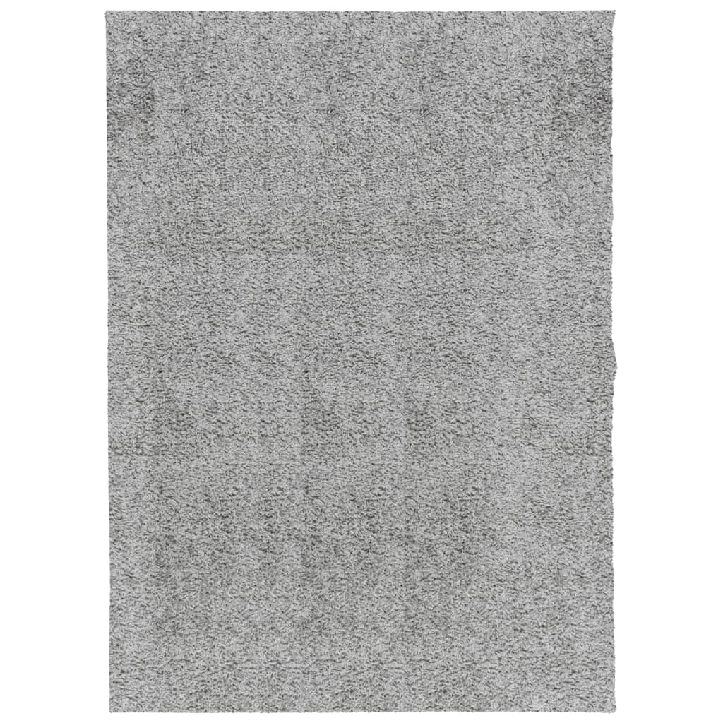 Čupavi tepih PAMPLONA visoka vlakna moderni sivi 140 x 200 cm