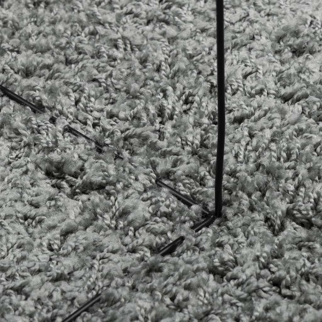 Čupavi tepih PAMPLONA visoka vlakna moderni zeleni 80x250 cm