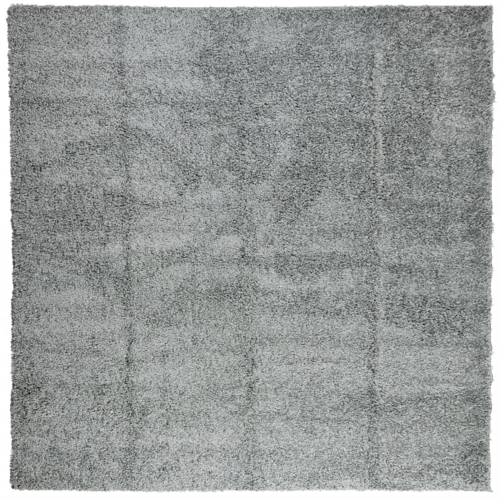 Čupavi tepih PAMPLONA visoka vlakna moderni zeleni 160 x 160 cm