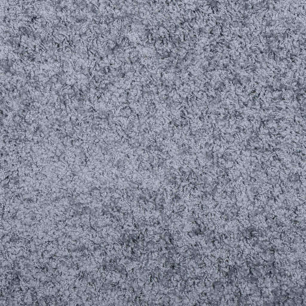 Čupavi tepih PAMPLONA visoka vlakna moderni plavi 80 x 250 cm