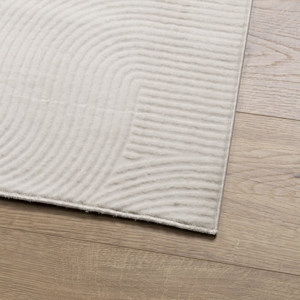 Tepih IZA kratka vlakna skandinavski izgled krem 100 x 200 cm