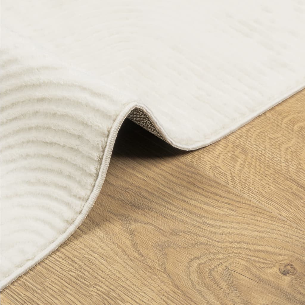 Tepih IZA kratka vlakna skandinavski izgled krem 100 x 200 cm
