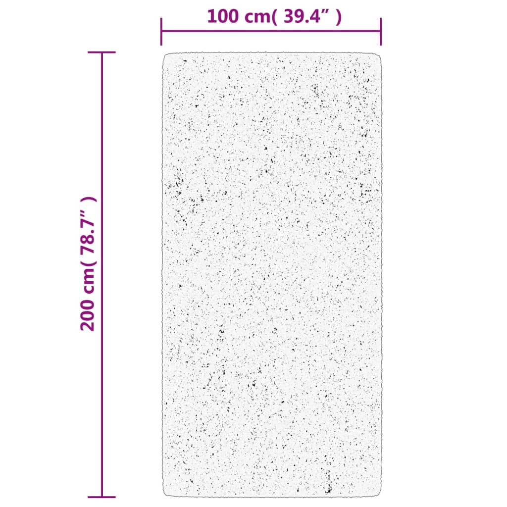 Tepih IZA kratka vlakna skandinavski izgled krem 100 x 200 cm