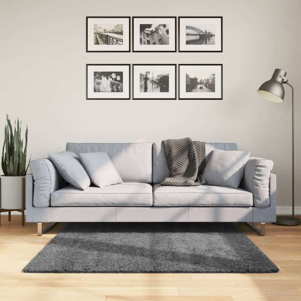 Tepih OVIEDO kratkih vlakana antracit 120 x 120 cm