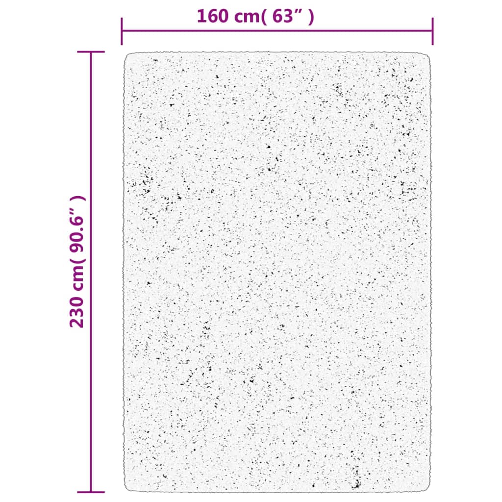 Tepih OVIEDO kratkih vlakana krem 160 x 230 cm