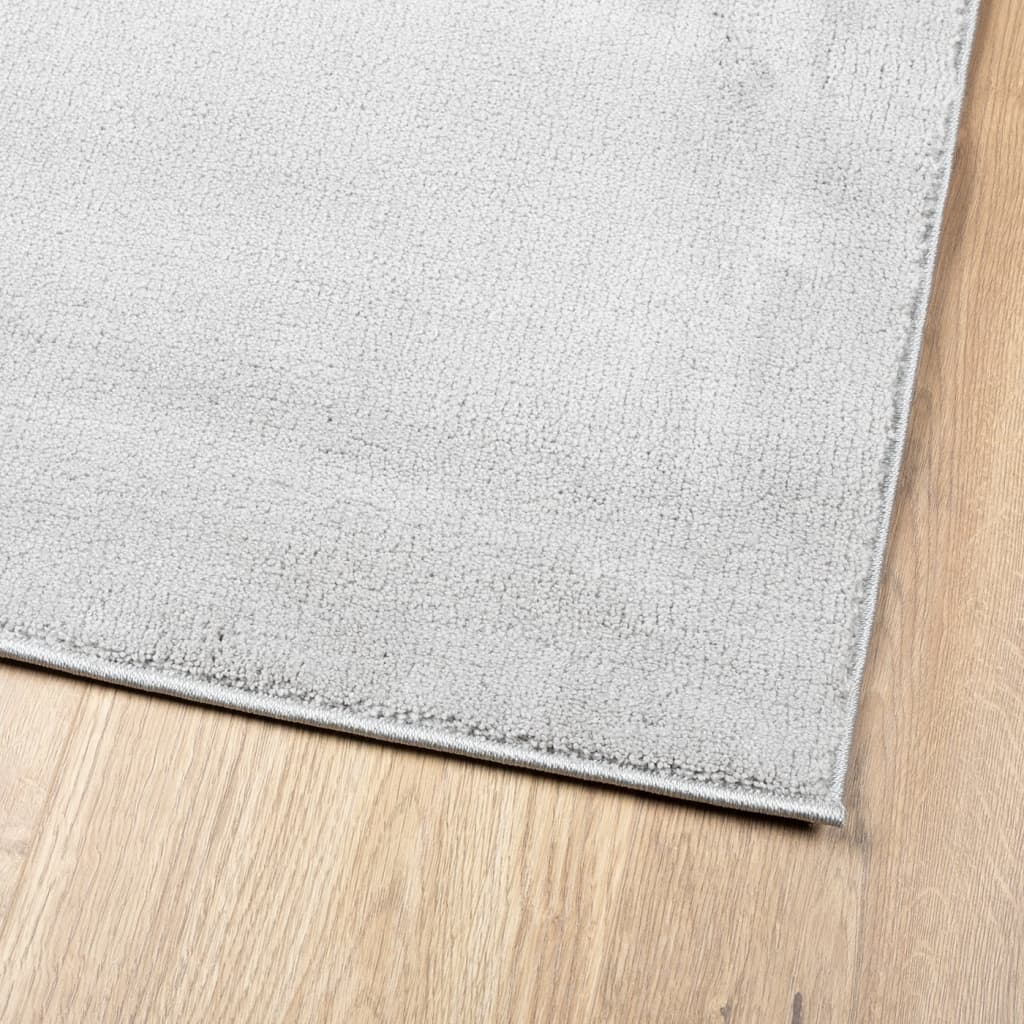 Tepih OVIEDO kratkih vlakana sivi 60 x 110 cm