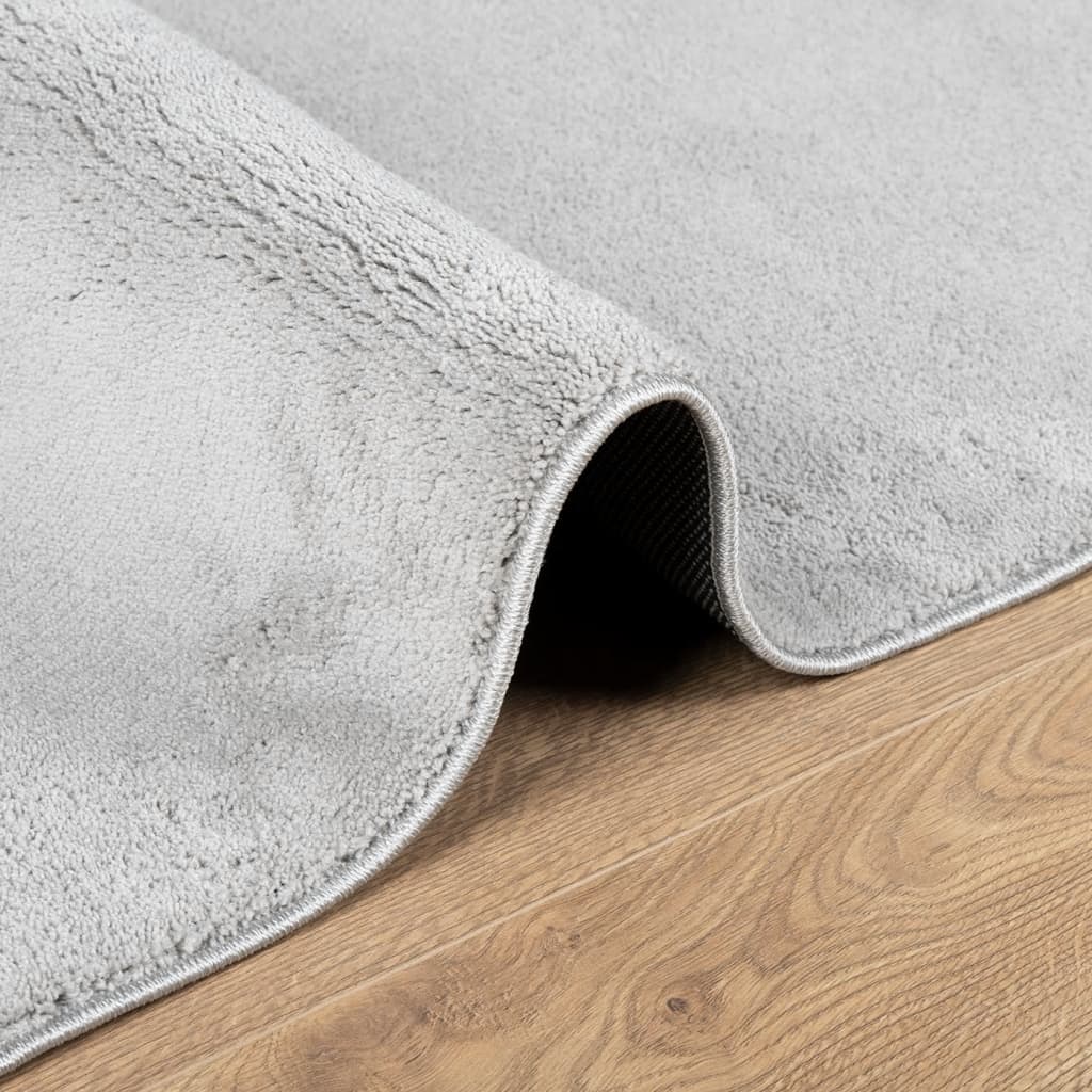Tepih OVIEDO kratkih vlakana sivi 60 x 110 cm