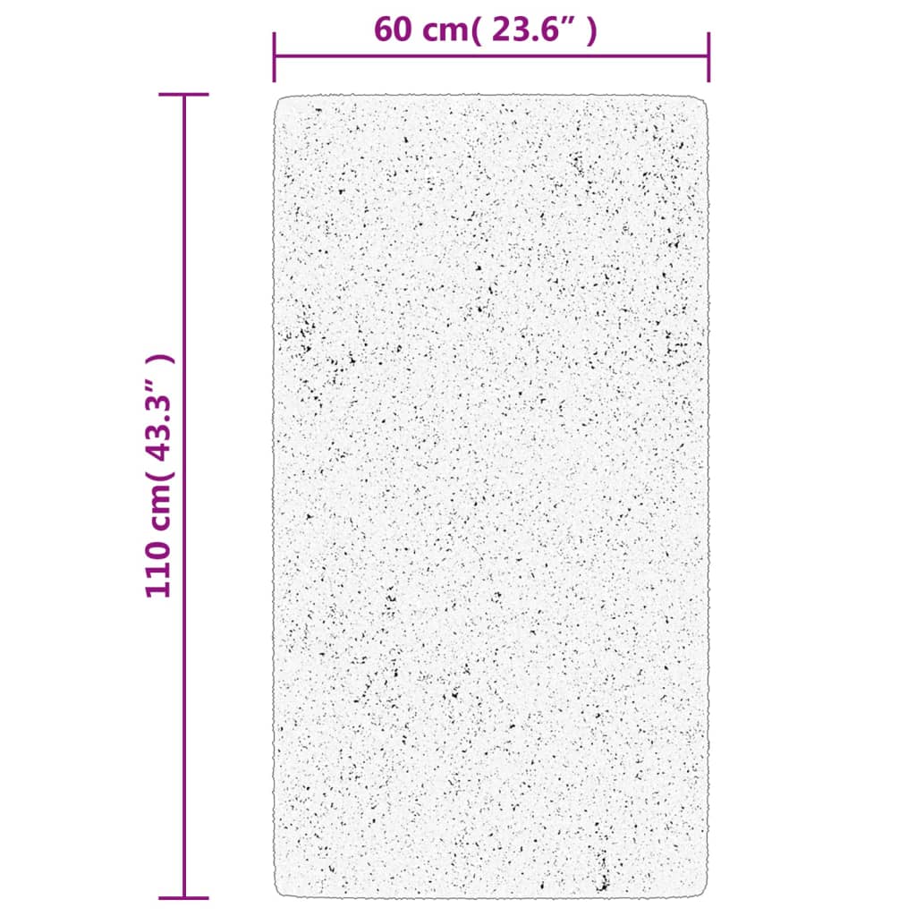 Tepih OVIEDO kratkih vlakana sivi 60 x 110 cm