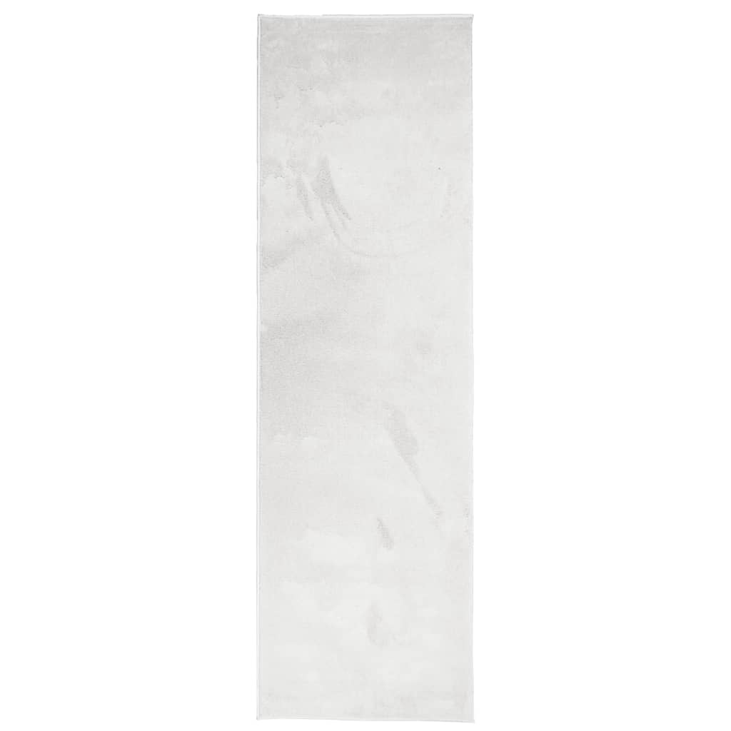 Tepih OVIEDO kratkih vlakana sivi 80 x 250 cm