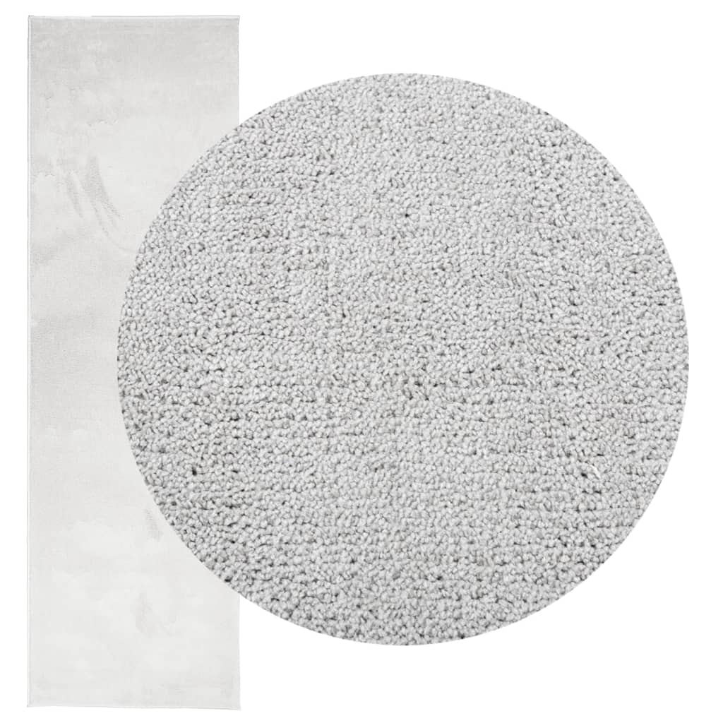 Tepih OVIEDO kratkih vlakana sivi 80 x 250 cm