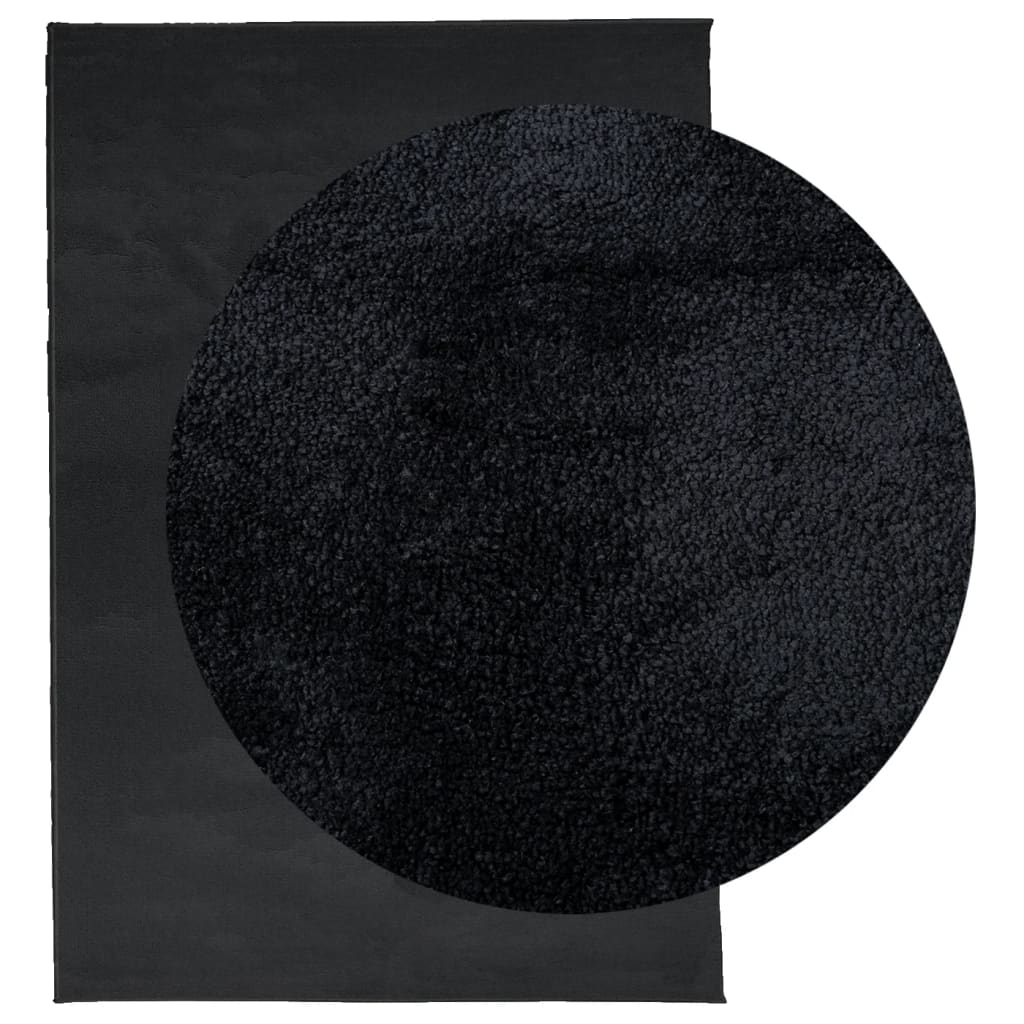 Tepih OVIEDO kratkih vlakana crni 200 x 280 cm