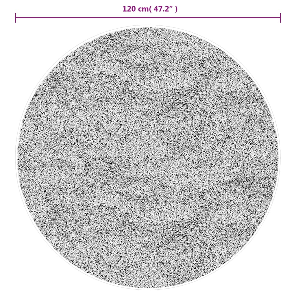 Tepih OVIEDO kratkih vlakana crni Ø 120 cm