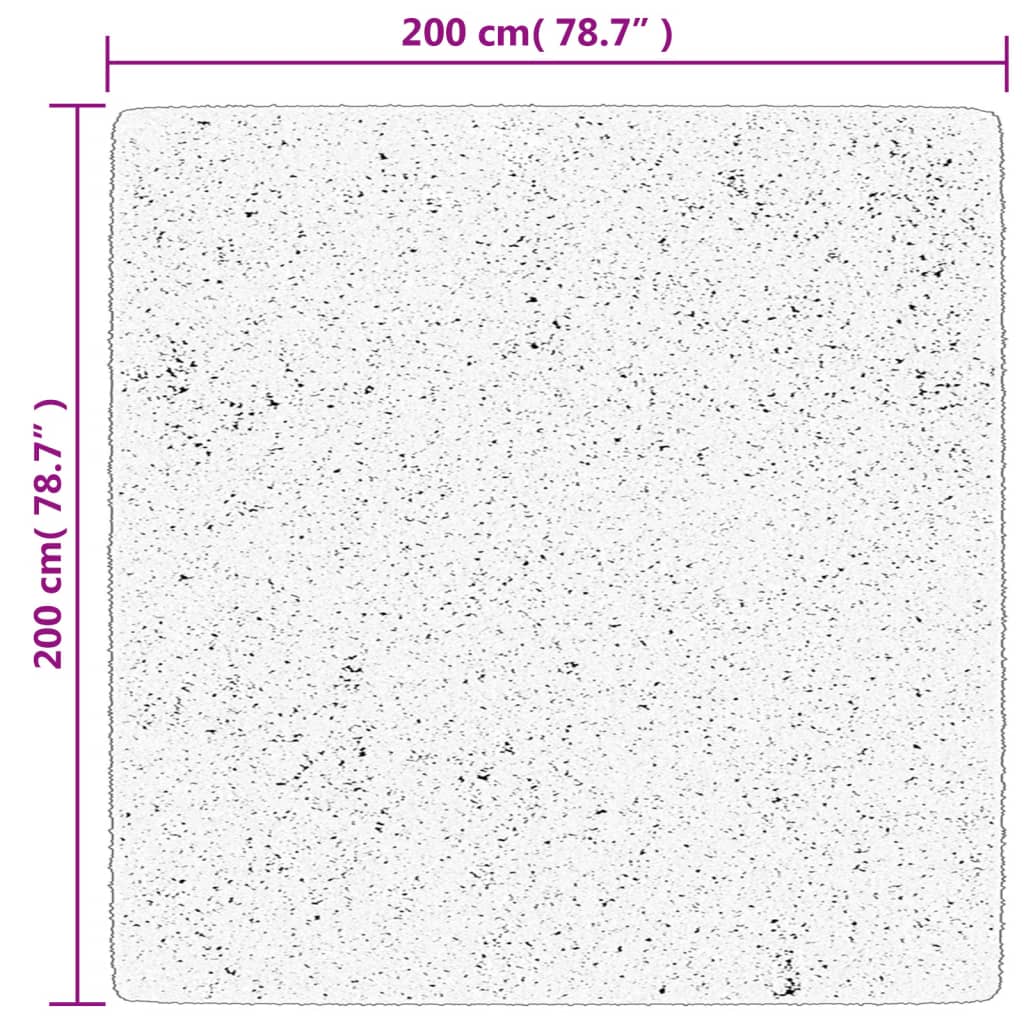 Tepih OVIEDO kratkih vlakana tirkizni 200x200 cm