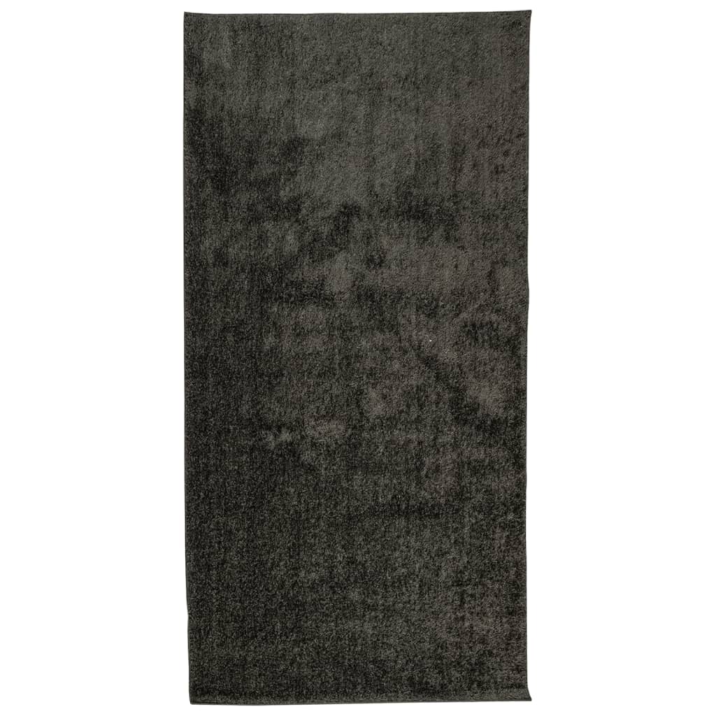 Tepih ISTAN visokih vlakana sjajni izgled antracit 100 x 200 cm