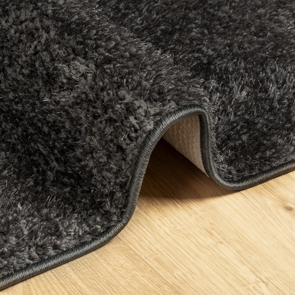 Tepih ISTAN visokih vlakana sjajni izgled antracit 120 x 170 cm