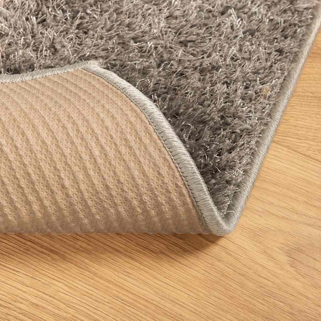 Tepih ISTAN s visokim vlaknima sjajni izgled sivi 80 x 150 cm