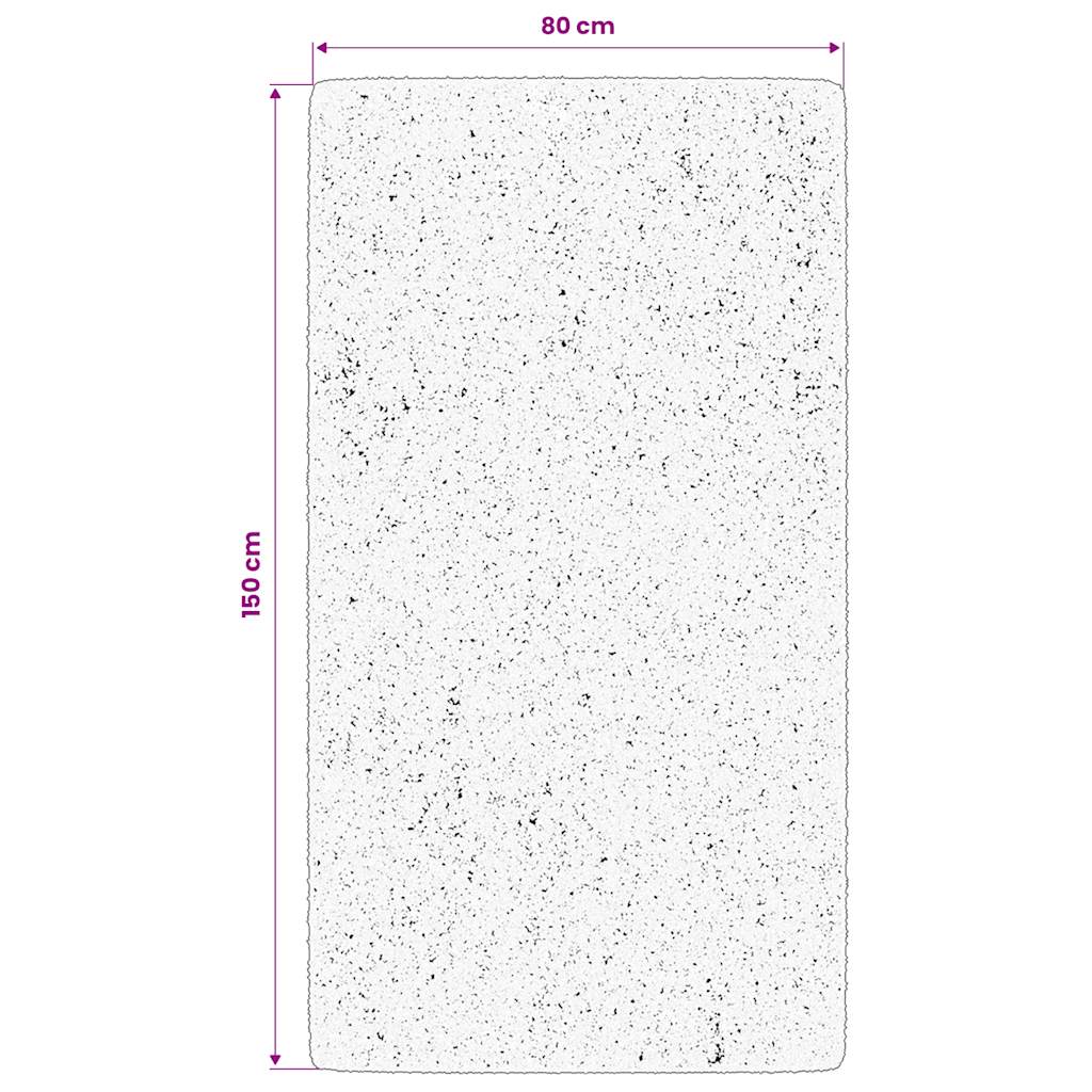 Tepih ISTAN s visokim vlaknima sjajni izgled sivi 80 x 150 cm