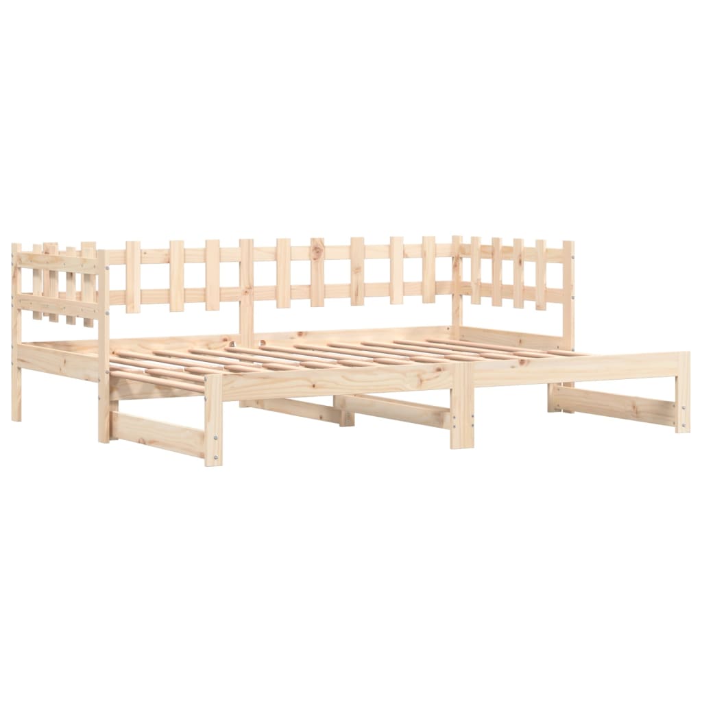 Dnevni ležaj na izvlačenje 2x (80 x 200) cm od masivne borovine