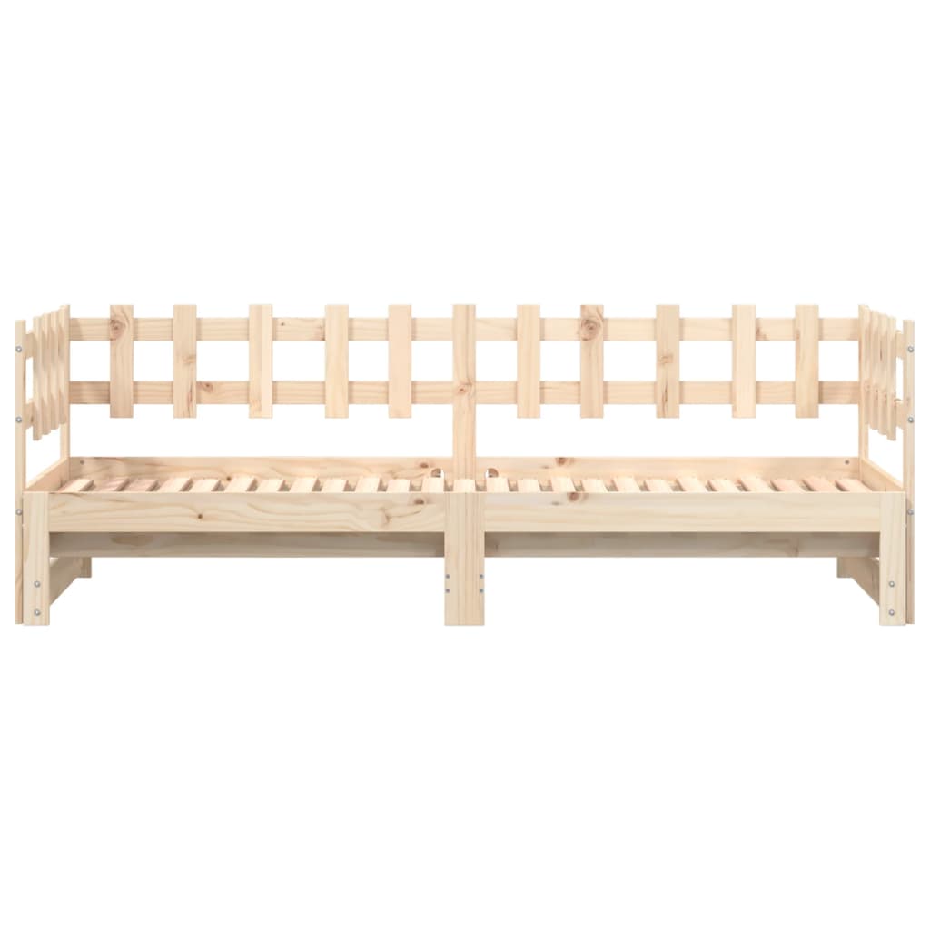 Dnevni ležaj na izvlačenje 2x (80 x 200) cm od masivne borovine
