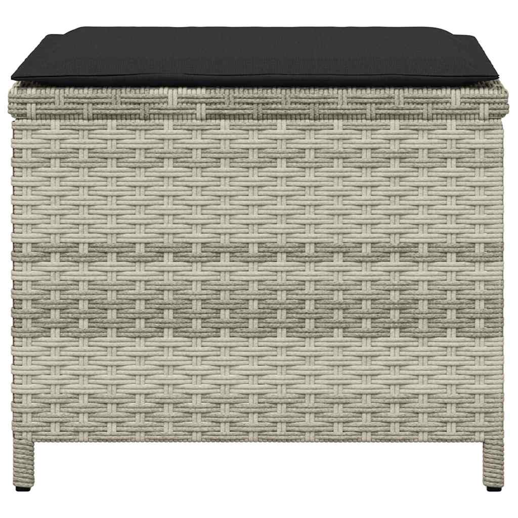 Vrtni taburei s jastucima 4 kom 41x41x36 cm od poliratana