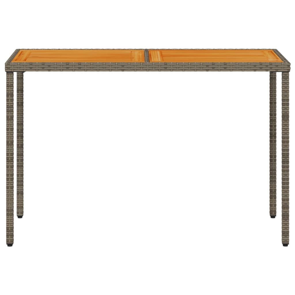 Vrtni stol s pločom od drva bagrema sivi 115x54x74 cm poliratan