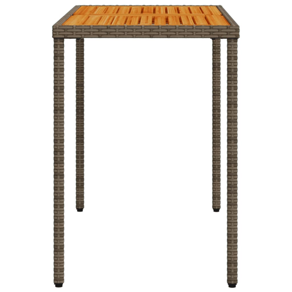 Vrtni stol s pločom od drva bagrema sivi 115x54x74 cm poliratan