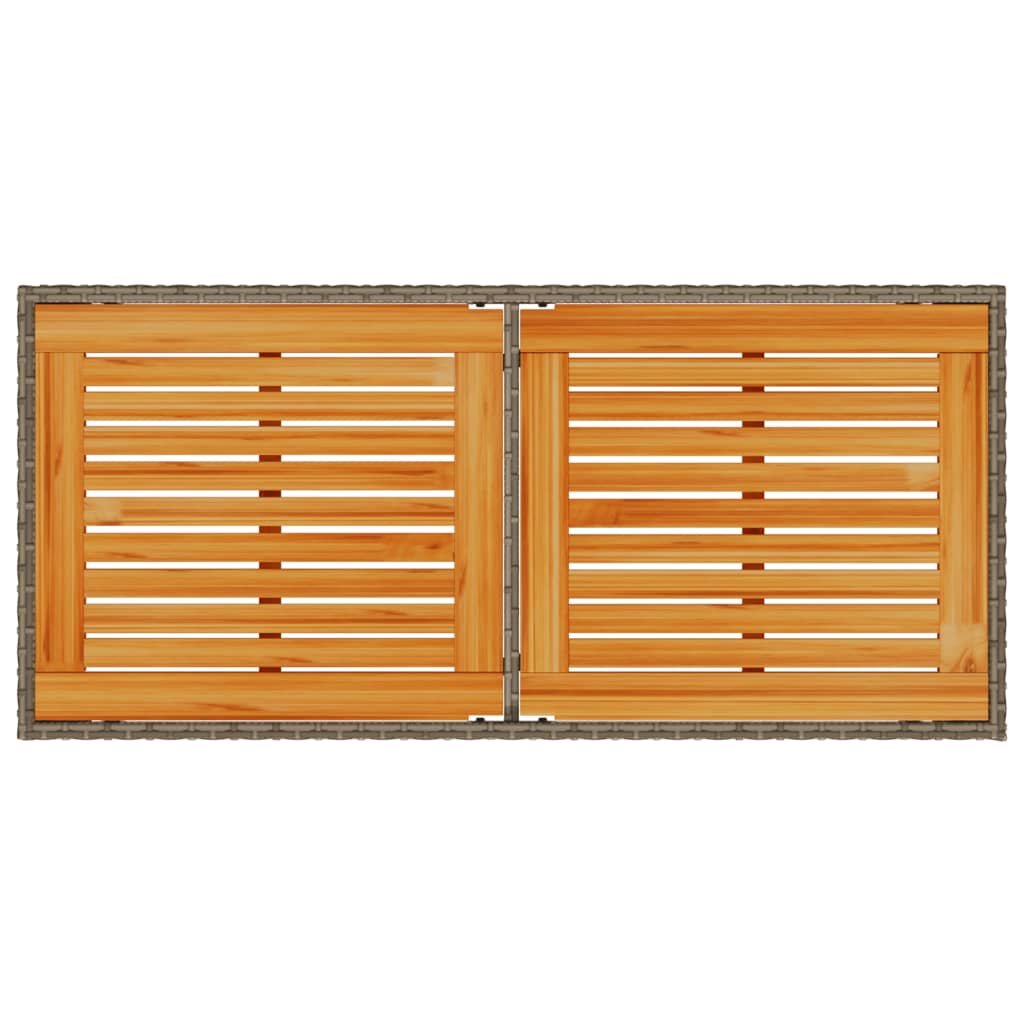 Vrtni stol s pločom od drva bagrema sivi 115x54x74 cm poliratan