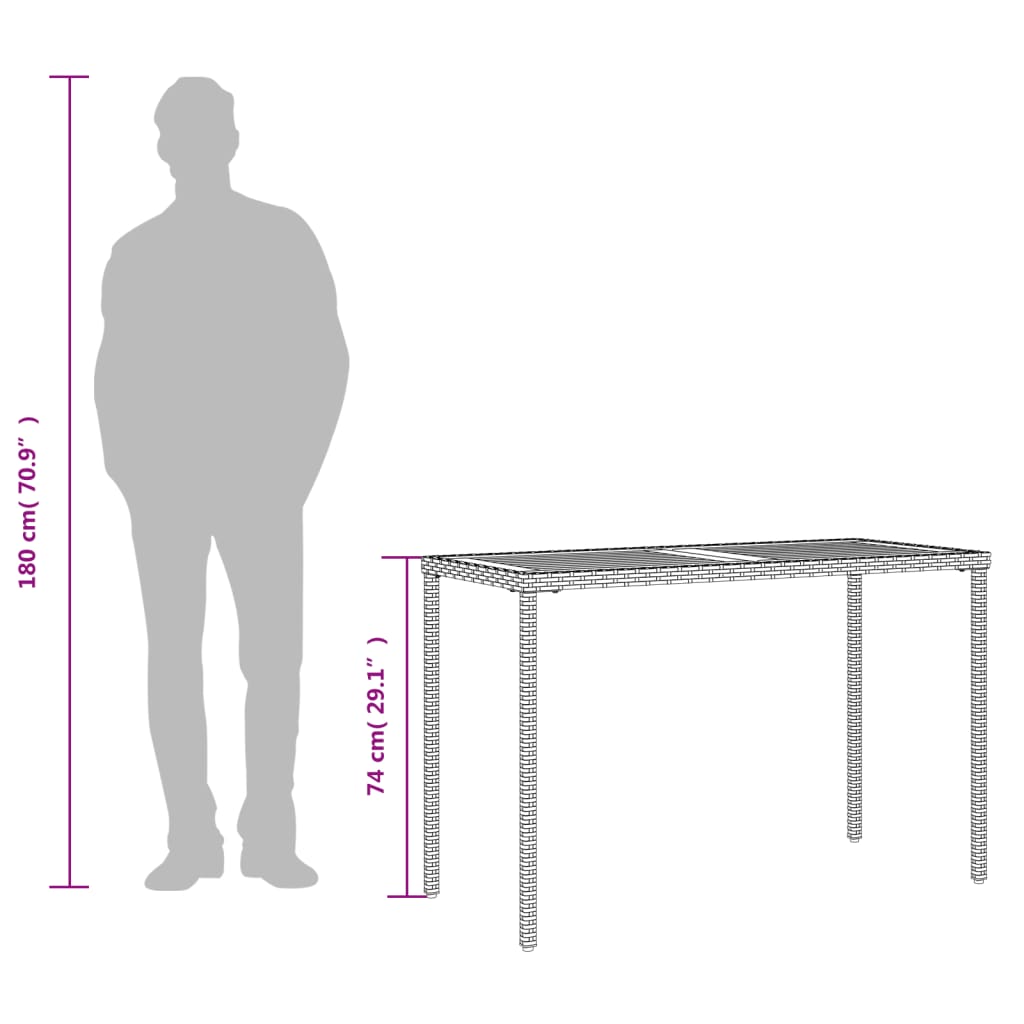 Vrtni stol s pločom od drva bagrema sivi 115x54x74 cm poliratan