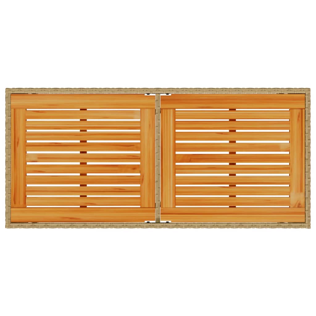 Vrtni stol s pločom od drva bagrema crni 115x54x74 cm poliratan