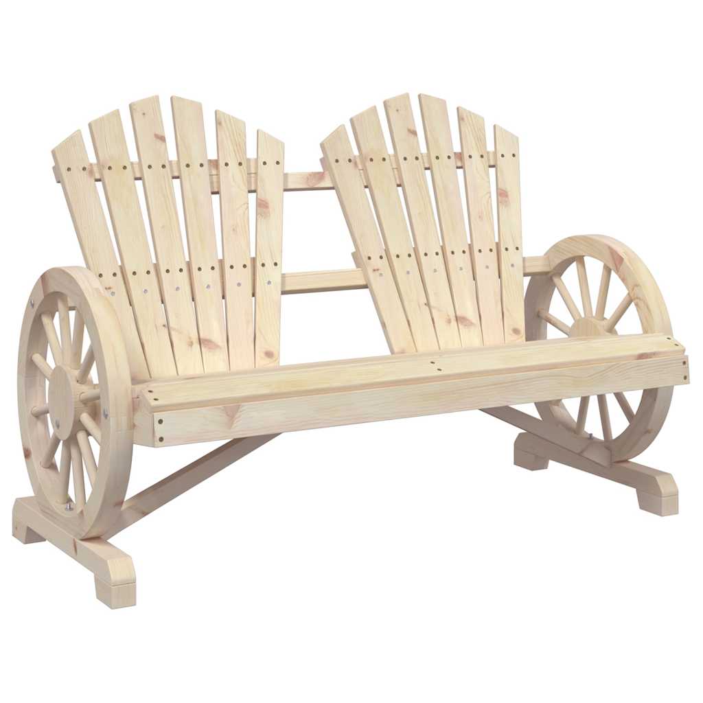 Vrtni dvosjed Adirondack od masivne jelovine
