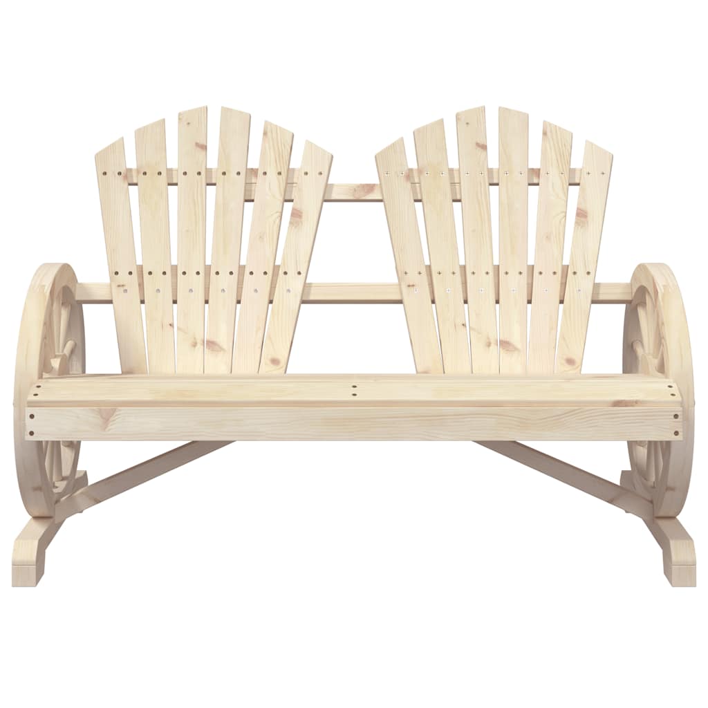 Vrtni dvosjed Adirondack od masivne jelovine