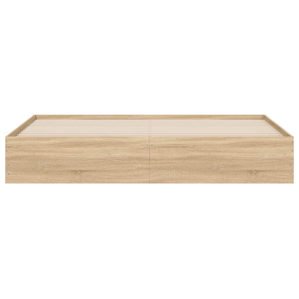 Okvir za krevet s ladicama boja hrasta 160x200 cm drveni