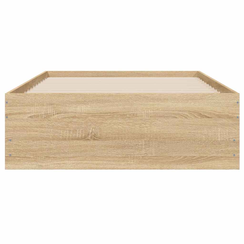 Okvir za krevet s ladicama boja hrasta 90x200 cm