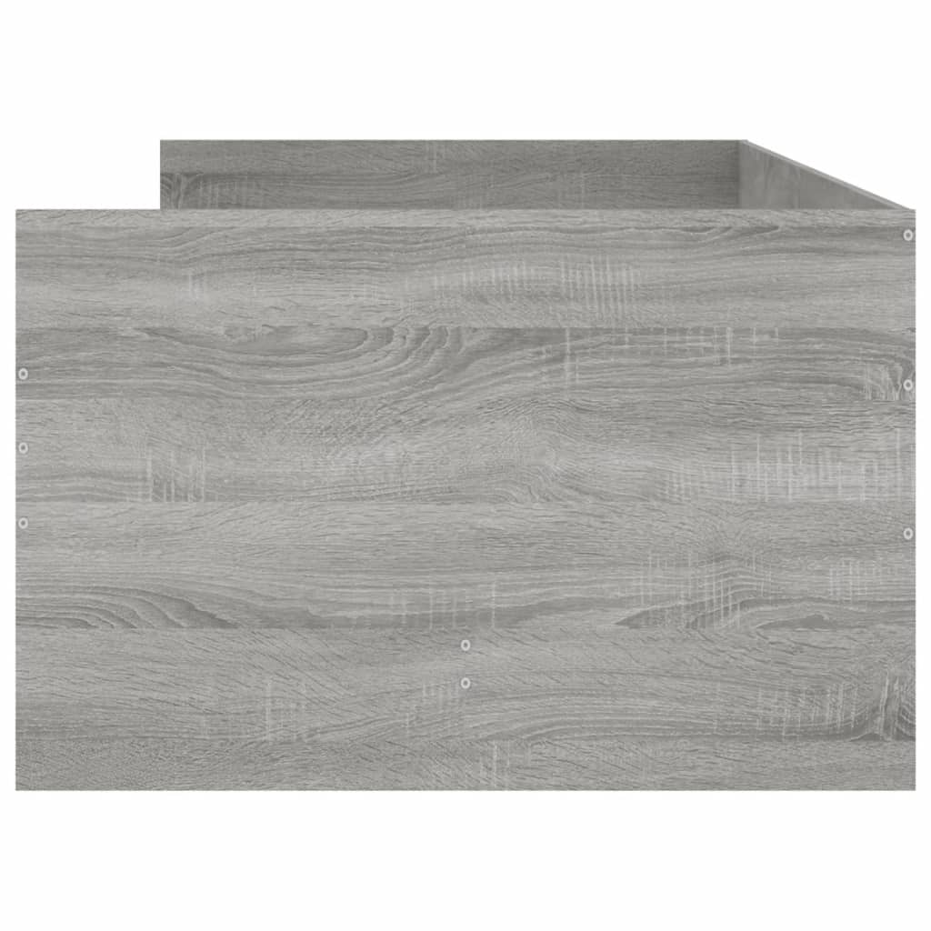 Okvir kreveta s ladicama siva boja hrasta 100 x 200 cm