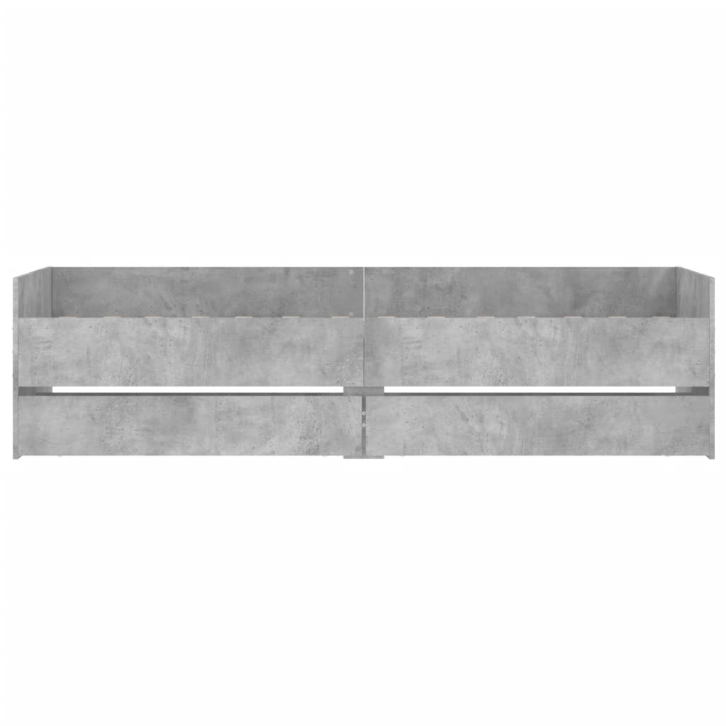 Okvir kreveta s ladicama siva boja betona 90x200 cm
