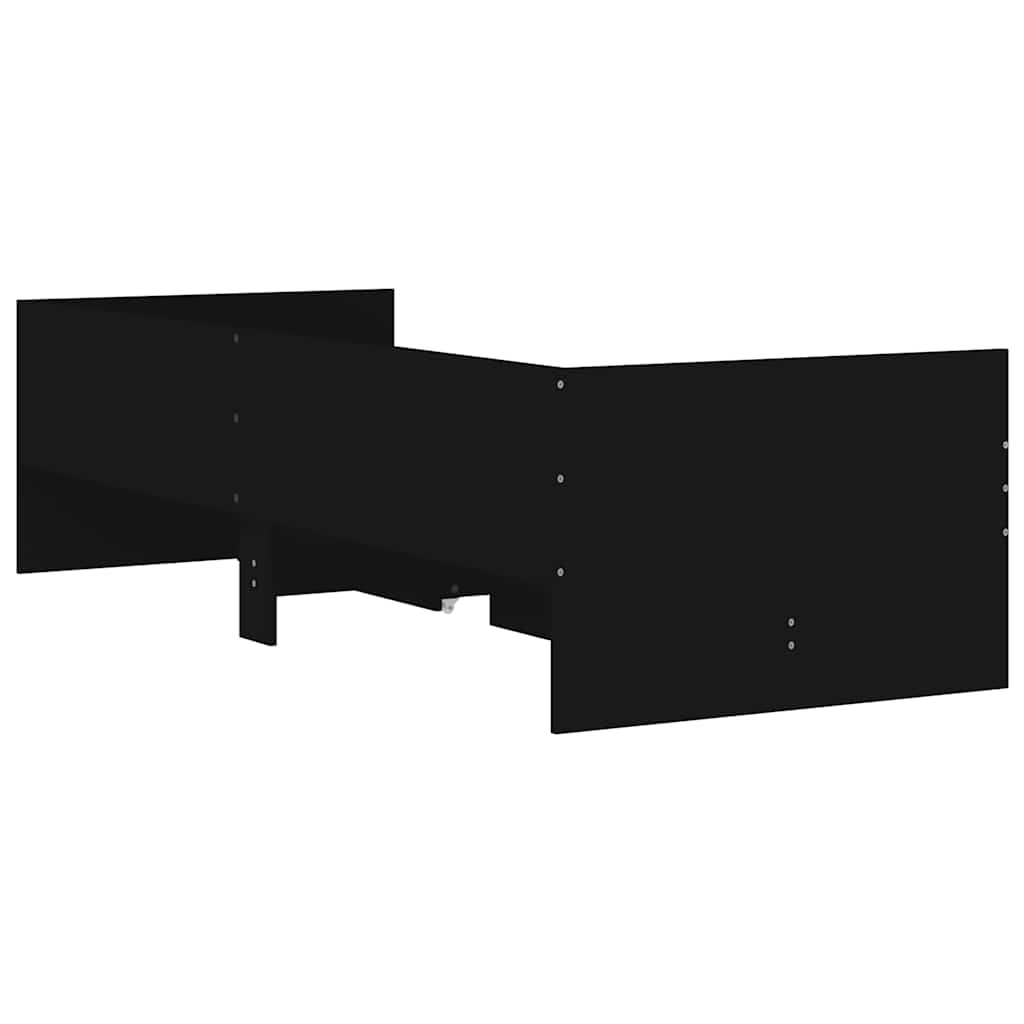 Okvir kreveta s ladicama crni 90 x 190 cm